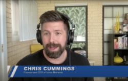 Chris Cummings talking during the podcast 