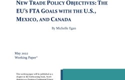 Cover page for The EUs FTA Goals with the U.S. Mexico and Canada