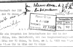 On 2 June 1969, the East German ambassador to Beijing, Gustav Hertzfeld, met with the head of the Main Department in the Chinese Foreign Ministry, Yu Zhan