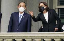 US Vice President Kamala Harris meets Yoshihide Suga