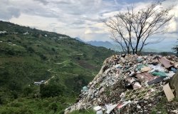 Pile of trash in Yunnan countryside 
