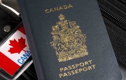 Canadian Passport and Luggage Tag