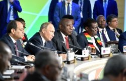 Delegates during plenary session at the Russia-Africa Summit held in Sochi, Russia