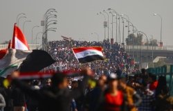 Students protesting in Iraq