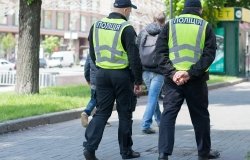 Ukrainian police from behind, June 2020