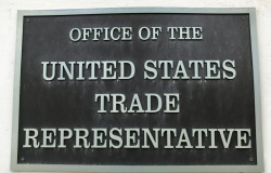 Plaque that reads 'Office of the United States Trade Representative'