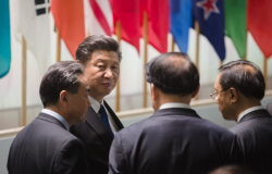 President of People's Republic of China Xi Jinping with team