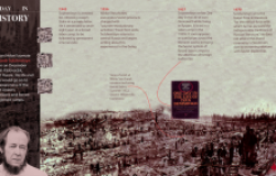 Infographic timeline of Aleksandr Solzhenitsyn's life