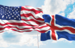US and Iceland Flags