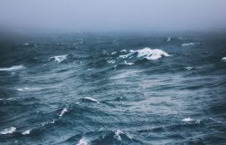 Photo of waves in Arctic Ocean