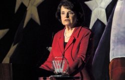 Senator Dianne Feinstein Receiving Wilson Award 2001