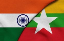 India and Myanmar Flags