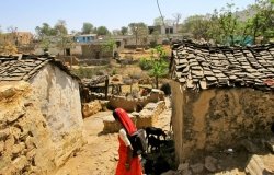 Village Health Worker doing her village round in Rajasthan, India.