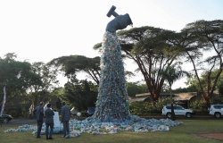 An art installation at the UN Environment Programme headquarters in Nairobi
