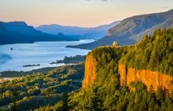 Columbia River Gorge at Sunset