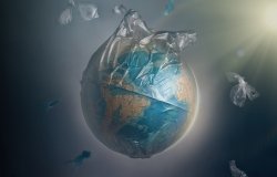 world in plastic bag