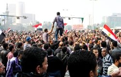 Thousands of protesters flocked to Cairo’s Tahrir Square, Egypt, Nov 22, 2011