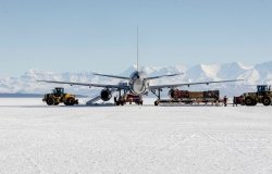 plane in ice