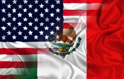 US Mexico Flags