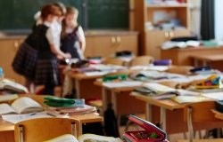 Students in a Russian classroom