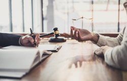 Judge consult having team meeting with lawyer