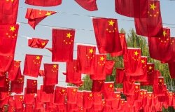 Flags in Beijing, China 