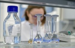 November 29 2019. Laboratory of the Novartis pharmaceutical plant in St. Petersburg.