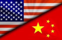 Image - US and China flags 