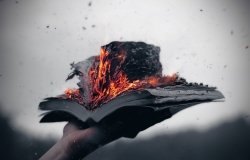 burning book