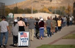 Voters in Sparks, Nevada go to the polls on Election Day (November 4th) 2020
