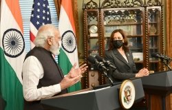 Indian Prime Minister Modi and US Vice President Harris