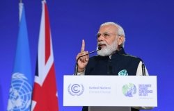 Indian Prime Minister Modi at UN Climate Change Conference, 2021