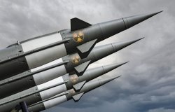 Image of missiles with warheads