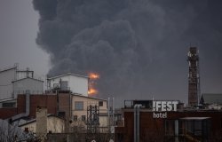 Power plant in Lviv after Russian attack