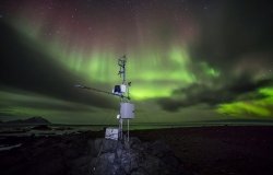 Remote Automatic Weather Station - Arctic, Spitsbergen - Northern Lights