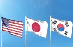 US, Japan, Korea Flags