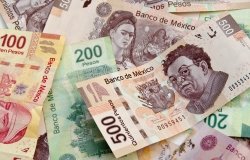 Mexican peso bank notes 