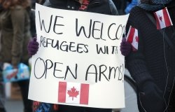 Refugees Welcome Sign Canada