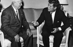 Kennedy and Khrushchev meet in Vienna, 1961