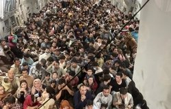 Afghan Refugees in Plane