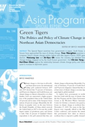 Green Tigers: The Politics and Policy of Climate Change in Northeast Asian Democracies