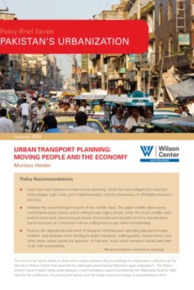 Pakistan's Urbanization-Urban Transport Planning: Moving People and the Economy