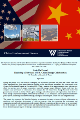 Shale We Dance? Exploring a New Area of U.S.-China Energy Collaboration
