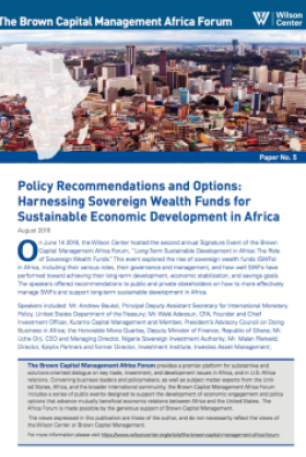 Policy Recommendations and Options: Harnessing Sovereign Wealth Funds for Sustainable Economic Development in Africa