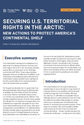 Bloom Report Cover (Securing US Territorial Rights in Arctic)