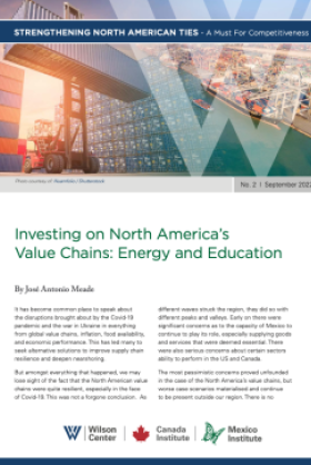 Investing on North America’s Value Chains: Energy and Education